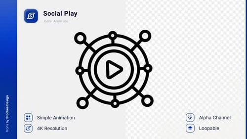 Icône Animation Social Play