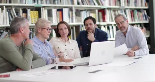 Mature students on adult education course