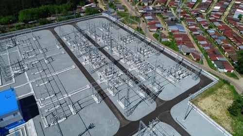 Area with Powerful Transmission Equipment of Substation