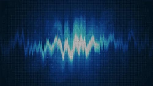 Abstract Blue Digital Waveform Equalizer Seamless Loop Background
