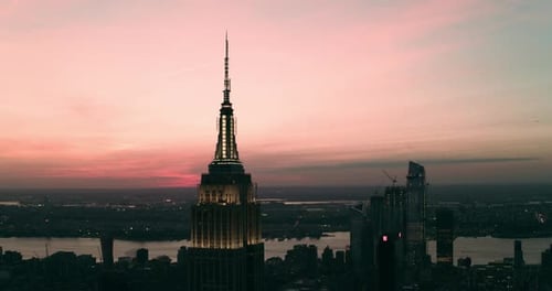 Empire State Building Sunset Aerial