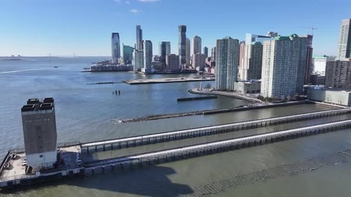 Hudson Riverside At Jersey City In New Jersey United States.
