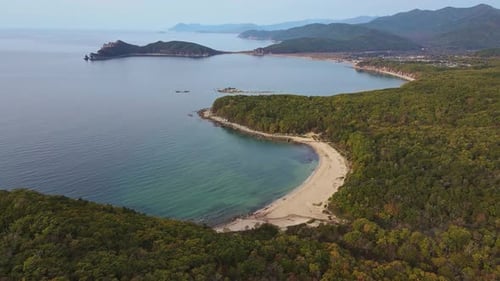 A Small Island in the Ocean Surrounded By Trees Water and Natural Landscape