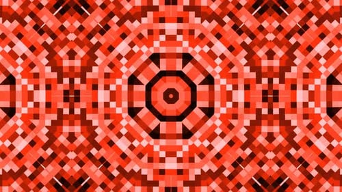 Abstract Geometric Pixelated Kaleidoscope Background Loop