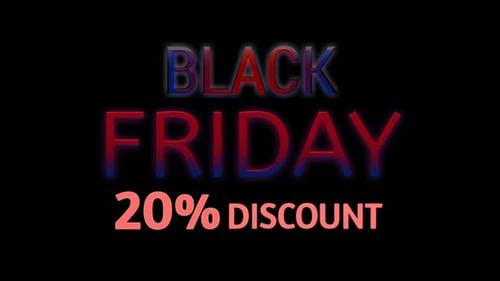 Black Friday 20 Percent Discount Graphic Animation