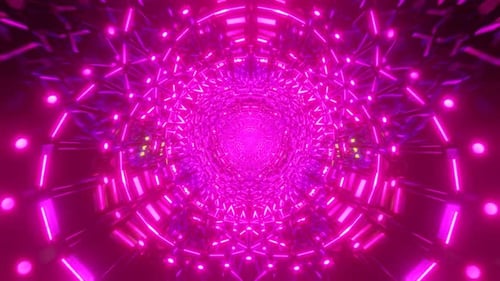 Kontinuierliche, nahtlose Schleife trippiger, psychedelischer, hypnotischer Science-Fiction-Bilder