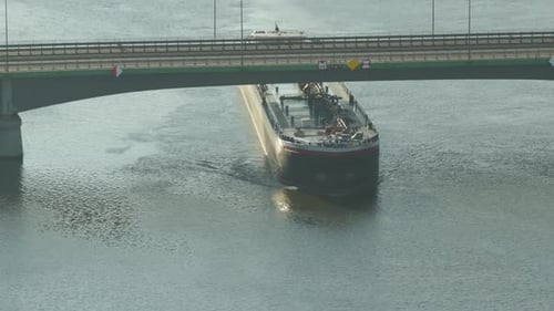 Transporting crude oil through maritime channels in bustling waterways