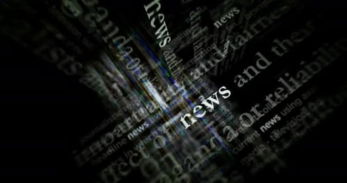 Digital News Kinetic Typography with Glitch Effects