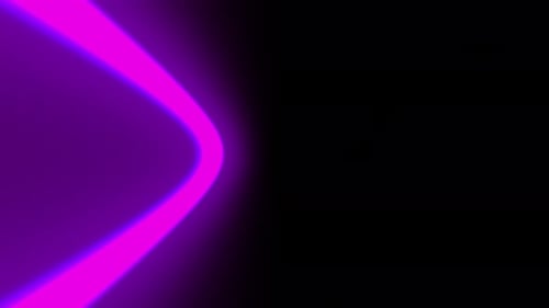 Abstract Neon Light Trails Moving on Black Background