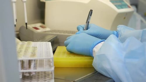 Scientist Working in a Medical Research Laboratory