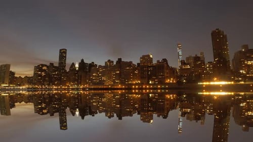 Time Lapse of Urban City Traffic and Modern Buildings