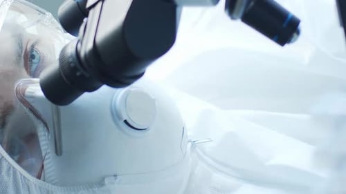 Professional Medical Doctors Working in Hospital Office Making Computer Research Medicine Healthcare