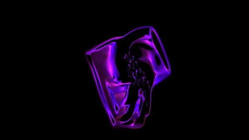 Abstract Liquid Neon Flowing Background Animation