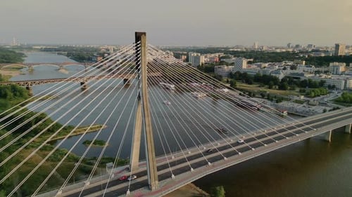 Vistula River In Warsaw City