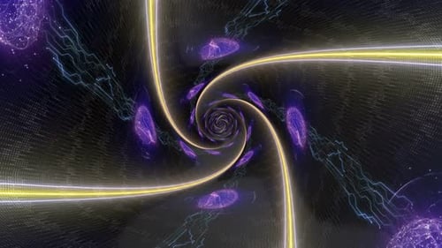 Artificial Intelligence Concept, Brain and Tunnel, Loop