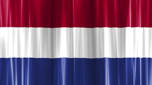 Fluid Waving Flag Curtain Background Animation