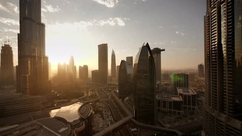 A Scenery of a High Rise Cityscape Towers