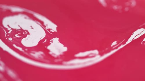 Paint Spill Acrylic Color Fluid Red White Ink Blot