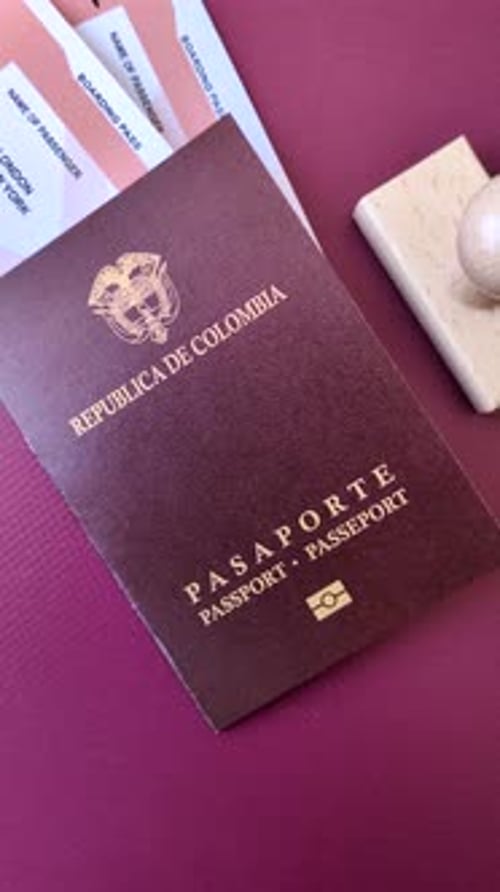 Colombia passport, visa for international travel and vacation. Colombian passport