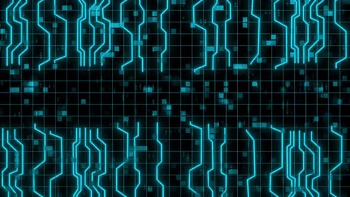 Hintergrund der Motherboard-Technologie, Hintergrund der Schaltungsanimationstechnologie, Futuristischer High-Tech-Mot