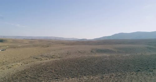 Aerial view of desert landscape, Israel, Southern District.