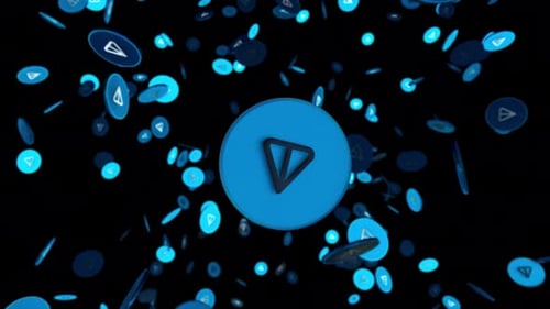 Flying Digital Coins Logo Reveal Intro