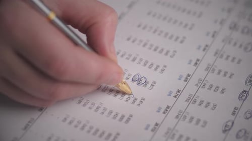 Konzentrierter Buchhalter, der finanzielle Details prüft, sorgfältig konzentrierter Steuerberater, der akribisch ist