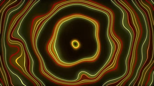 Abstract Neon Wavy Lines Energy Loop Background