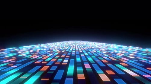 Perspektivische Ansicht der Datencodelandschaft