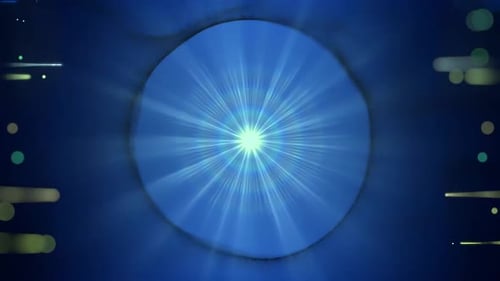 Futuristic Energy Tunnel Background with Glowing Blue Light Rays