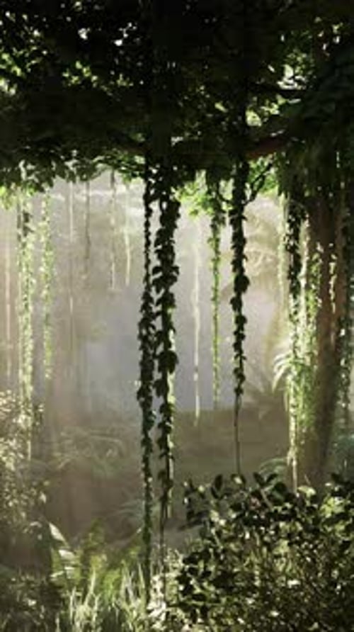 Dense Green Plant Forest