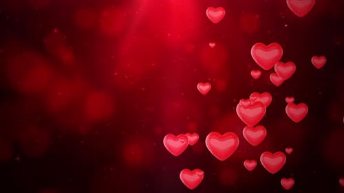 Red Heart Shaped Background 01477