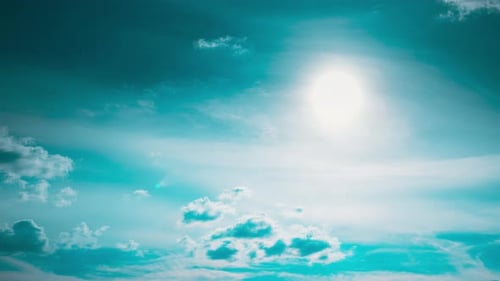 Moving Clouds In Bold Blue