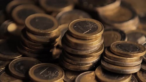 Pile of Gold and Silver Coins