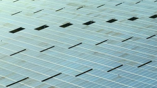 A bird’s-eye view of solar farms.