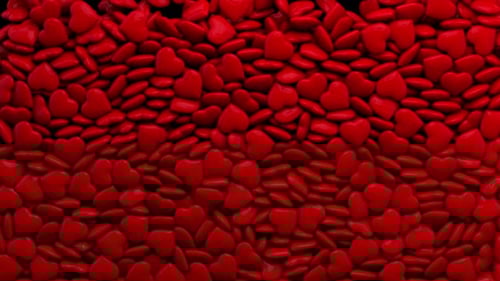 Falling Red Hearts for Love and Celebration Background