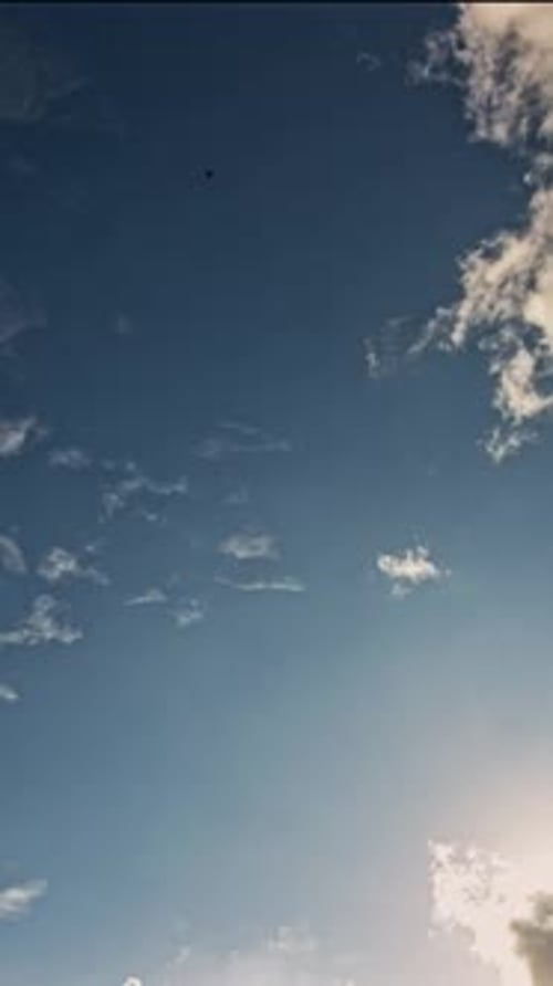 Vertical Dramatic Sky with Illuminated Clouds