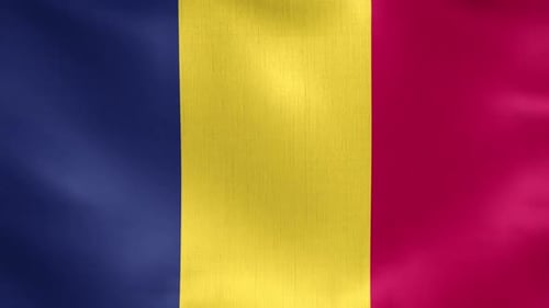 Seamless Waving Romanian Flag Animation