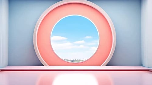 podium Futuristic showcase with platform for product displaying. Empty modern stage display