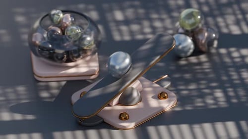 Balancing Marble 3d Loop Animation