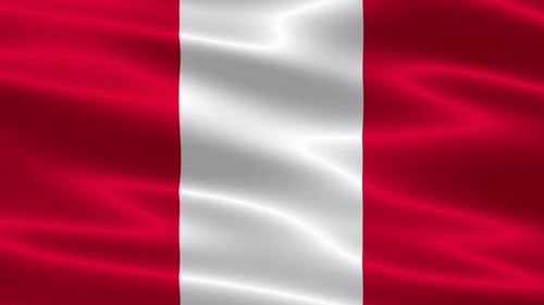 Realistic Looping Peru Flag Animation