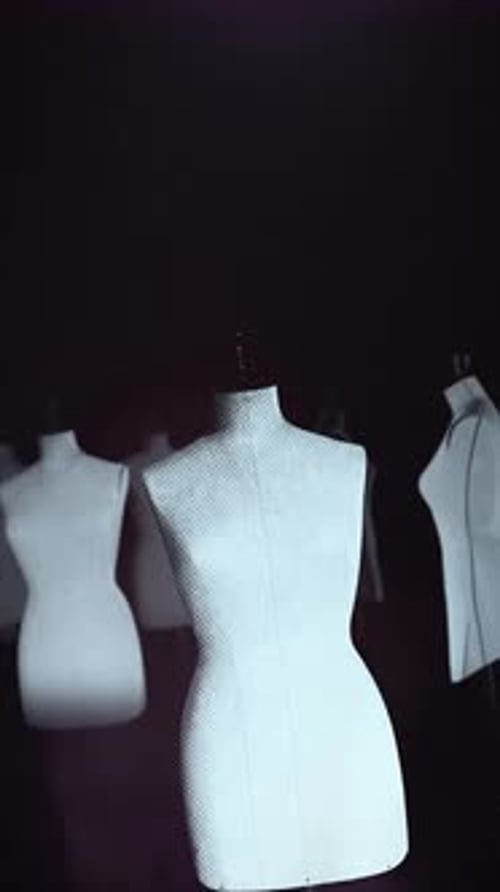 Rotating Fashion Mannequins 3D Animation