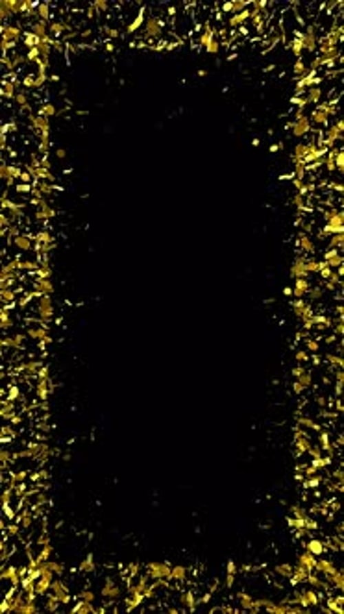 Borda de luxo limpa com moldura quadrada com glitter dourado