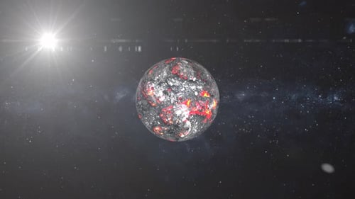 Lava planet animation. 2437
