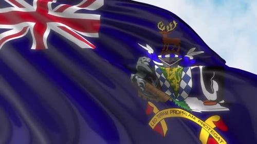 South Georgia And The South Sandwich Islands Flag Waving