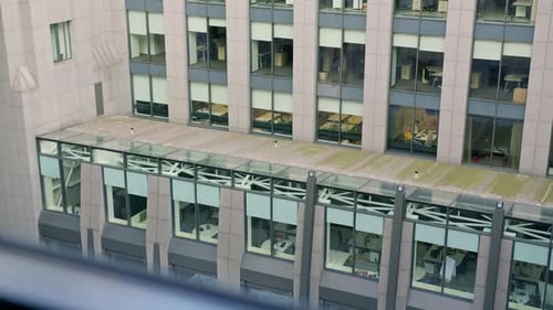 the building of the business center in the city a beautiful glass facade architecture urban view