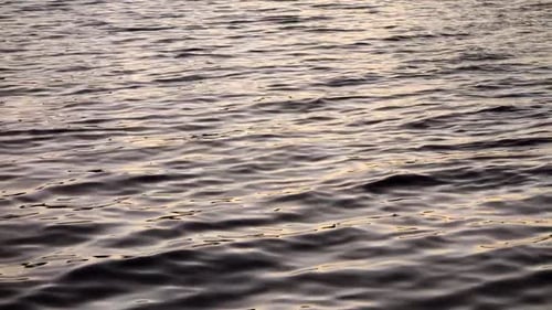 ripples on the surface of dark and rough water, reflecting the light.