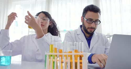 Scientist Micro Pipette for Analysis in a Medical Research Laboratory Advanced Medical and Biotechno