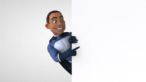 Animated 3D Cartoon Character Peeking and Pointing for Presentations
