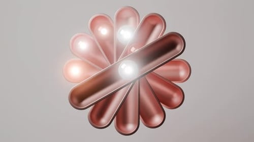 Animação de esferas satisfatórias em loop 3D